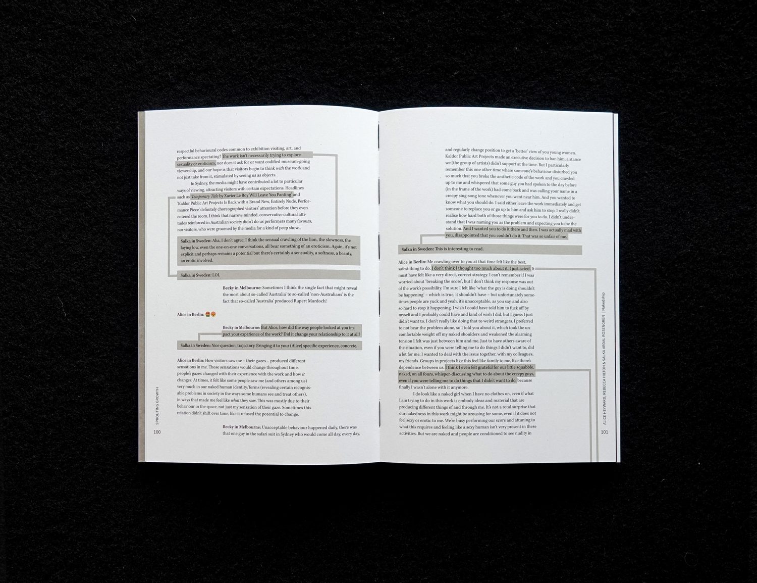 Bare Bodies – Thresholding Life, Blick ins Buch